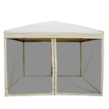 Nancy's Tulare Partytent - Paviljoen - Vouwpaviljoen - Schaduw - Zijwanden - Staal - Beige - Tent - 3 x 3 m