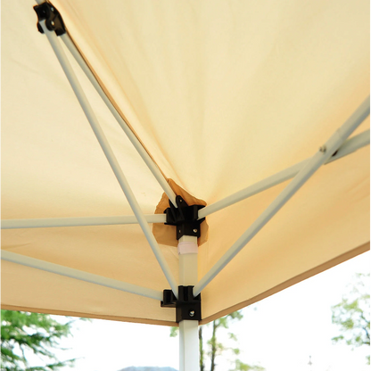Nancy's Tulare Partytent - Paviljoen - Vouwpaviljoen - Schaduw - Zijwanden - Staal - Beige - Tent - 3 x 3 m