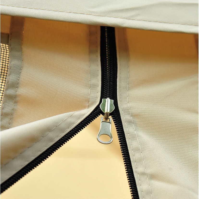 Nancy's Tulare Partytent - Paviljoen - Vouwpaviljoen - Schaduw - Zijwanden - Staal - Beige - Tent - 3 x 3 m