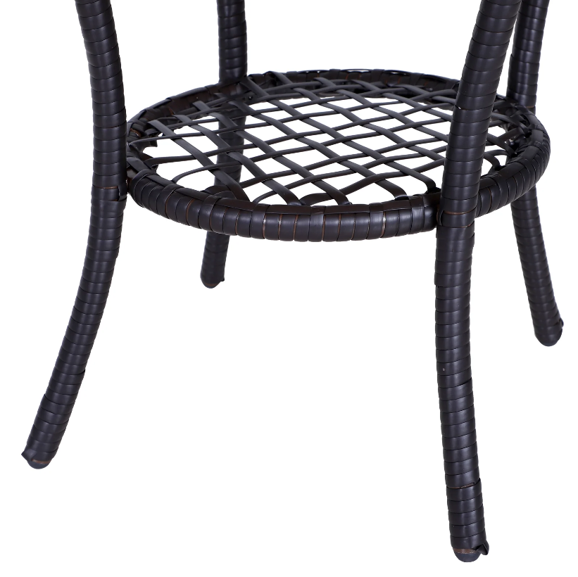 Nancy's Foley Tuinset - Bistroset - Loungeset - Zitgroep Voor Buiten - Schommelstoelen - Rotan - Bruin / Créme