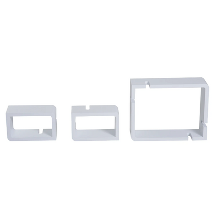 Nancy's Kearns Wandplank - Hangplank - Opbergruimte - Drie Vakken - MDF - Waterafstotend - Roze - Wit - 38 x 12 x 30 cm / 24 x 12 x 15 cm