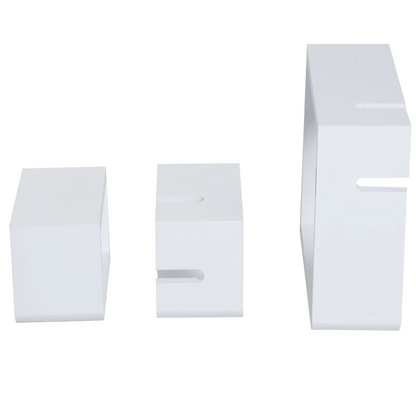 Nancy's Kearns Wandplank - Hangplank - Opbergruimte - Drie Vakken - MDF - Waterafstotend - Roze - Wit - 38 x 12 x 30 cm / 24 x 12 x 15 cm