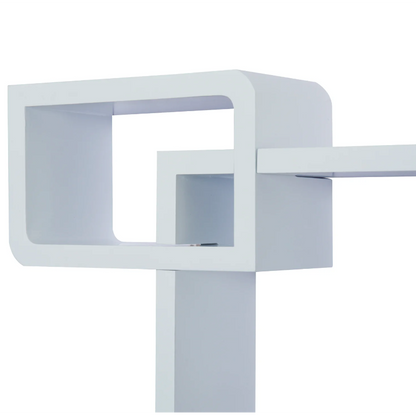 Nancy's Kearns Wandplank - Hangplank - Opbergruimte - Drie Vakken - MDF - Waterafstotend - Roze - Wit - 38 x 12 x 30 cm / 24 x 12 x 15 cm