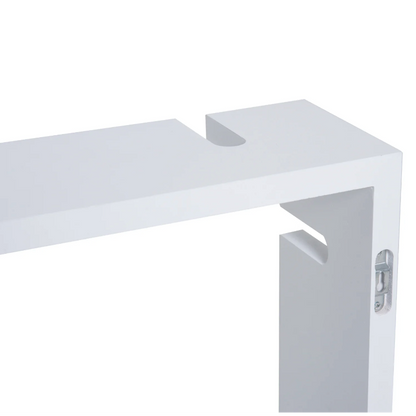 Nancy's Kearns Wandplank - Hangplank - Opbergruimte - Drie Vakken - MDF - Waterafstotend - Roze - Wit - 38 x 12 x 30 cm / 24 x 12 x 15 cm