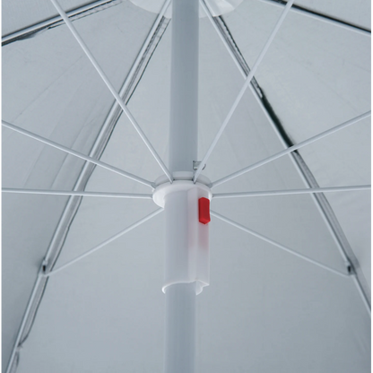 Nancy's Addison Parasol - Strandparasol - Zijwand - Groen - 2-Delig - Polyester - Waterafstotend - Afneembare Zijwand - Diameter 220 cm