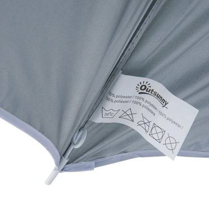 Nancy's Addison Parasol - Strandparasol - Zijwand - Groen - 2-Delig - Polyester - Waterafstotend - Afneembare Zijwand - Diameter 220 cm