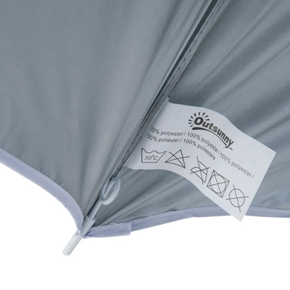 Nancy's Addison Parasol - Parasol de plage - Paroi latérale - Vert - 2 pièces - Polyester - Hydrofuge - Paroi latérale amovible - Ø 220 cm