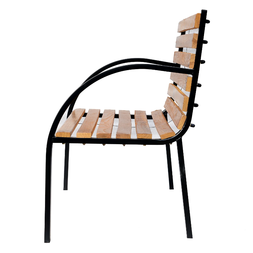 Nancy's Olney Tuinbank - Bankje - Houten Bankje - 2-Zits - Parkbank - Bruin - ± 120 x 60 x 80 cm