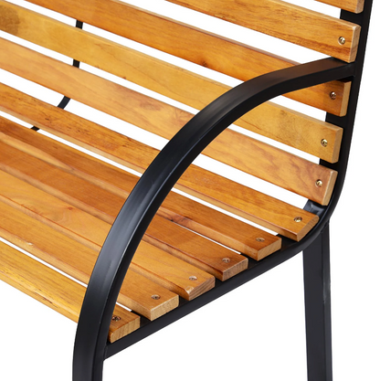 Nancy's Olney Tuinbank - Bankje - Houten Bankje - 2-Zits - Parkbank - Bruin - ± 120 x 60 x 80 cm