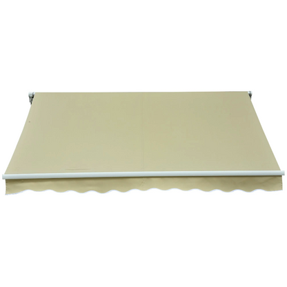 Nancy's Stow Awning - Sun protection - Hand crank - Balcony - Beige t - Shade - Wall mounted - Aluminum - Polyester - 350 cm wide