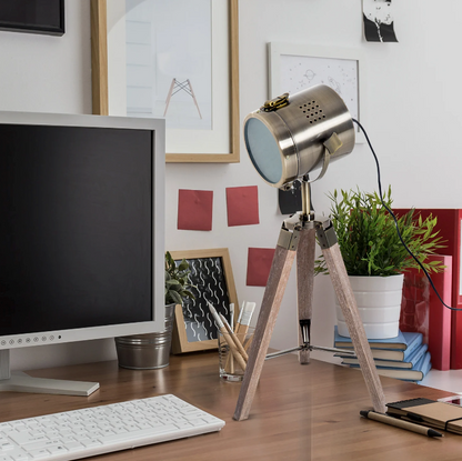 Nancy's Estero Table Lamp - Desk Lamp - Tripod - Retro Design - Studio Lamp - E14 - 25W - No Bulb - Bronze