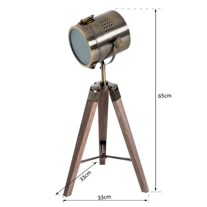 Nancy's Estero Table Lamp - Desk Lamp - Tripod - Retro Design - Studio Lamp - E14 - 25W - No Bulb - Bronze