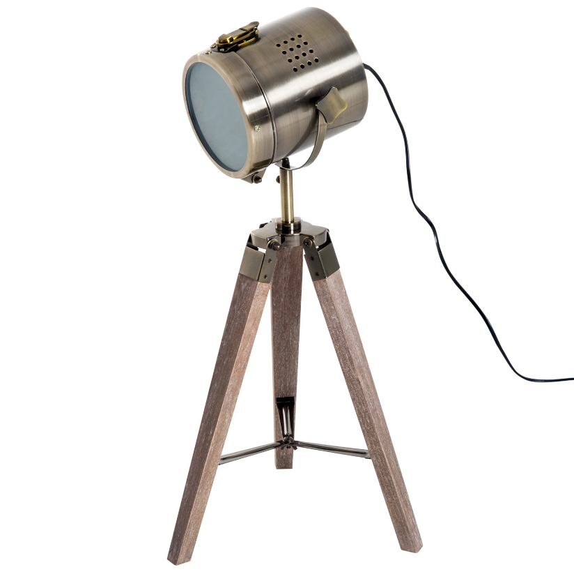 Nancy's Estero Table Lamp - Desk Lamp - Tripod - Retro Design - Studio Lamp - E14 - 25W - No Bulb - Bronze