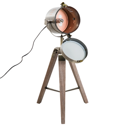 Nancy's Estero Tafellamp - Bureaulamp - Driepoot - Retro Design - Studio Lamp - E14 - 25W - Geen Lamp - Brons