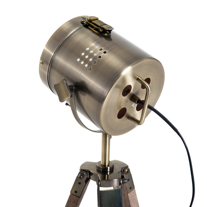 Nancy's Estero Tafellamp - Bureaulamp - Driepoot - Retro Design - Studio Lamp - E14 - 25W - Geen Lamp - Brons