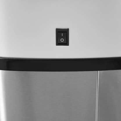Nancy's Ridgecrest Prullenbak - 48/58 Liter -  Vuilnisbak - Automatische Vuilnisbak - Infrarood Sensor - Zilver - 40.9 x 28.9 x 68 cm