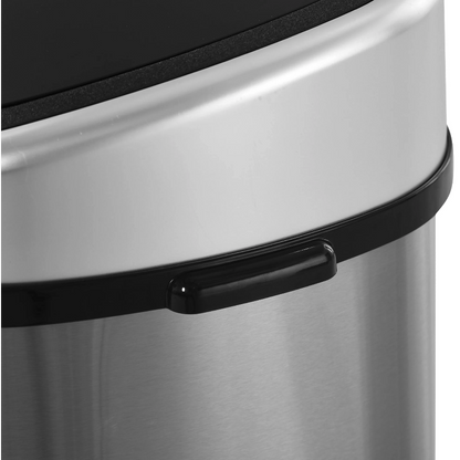 Nancy's Ridgecrest Prullenbak - 48/58 Liter -  Vuilnisbak - Automatische Vuilnisbak - Infrarood Sensor - Zilver - 40.9 x 28.9 x 68 cm