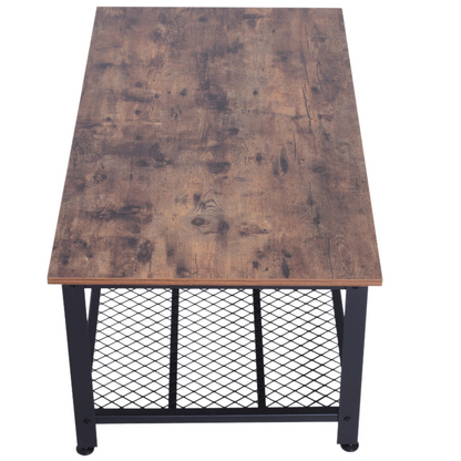 Nancy's Uniondale Coffee table - Coffee table - Side table - Storage shelf - Metal - MDF - Black - 106 x 60 x 45 cm 