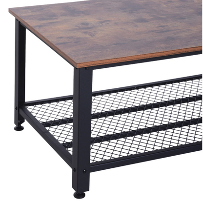 Nancy's Uniondale Coffee table - Coffee table - Side table - Storage shelf - Metal - MDF - Black - 106 x 60 x 45 cm 