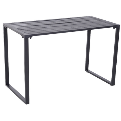 Nancy's Hermiston Tuinset - Partyset - Bierbanken - 3-Delig - Zithoek - Tafel - 2 Banken - Metaal - Zwart - 110 x 55 x 70 cm