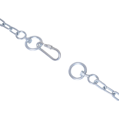 Nancy's Dunn Hangbank - Tuinbank - Schommel - 2-Zits - Kettingen - Metaal - Zwart - ± 130 x 60 x 50 cm