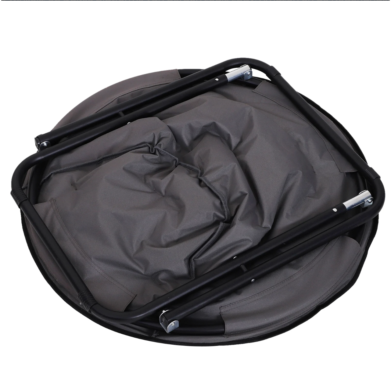 Nancy's Southgate Klapstoel - Campingstoel - Tuinstoel - Kuipstoel - Opvouwbaar - Rond - Grijs - 80 x 80 x 75 cm