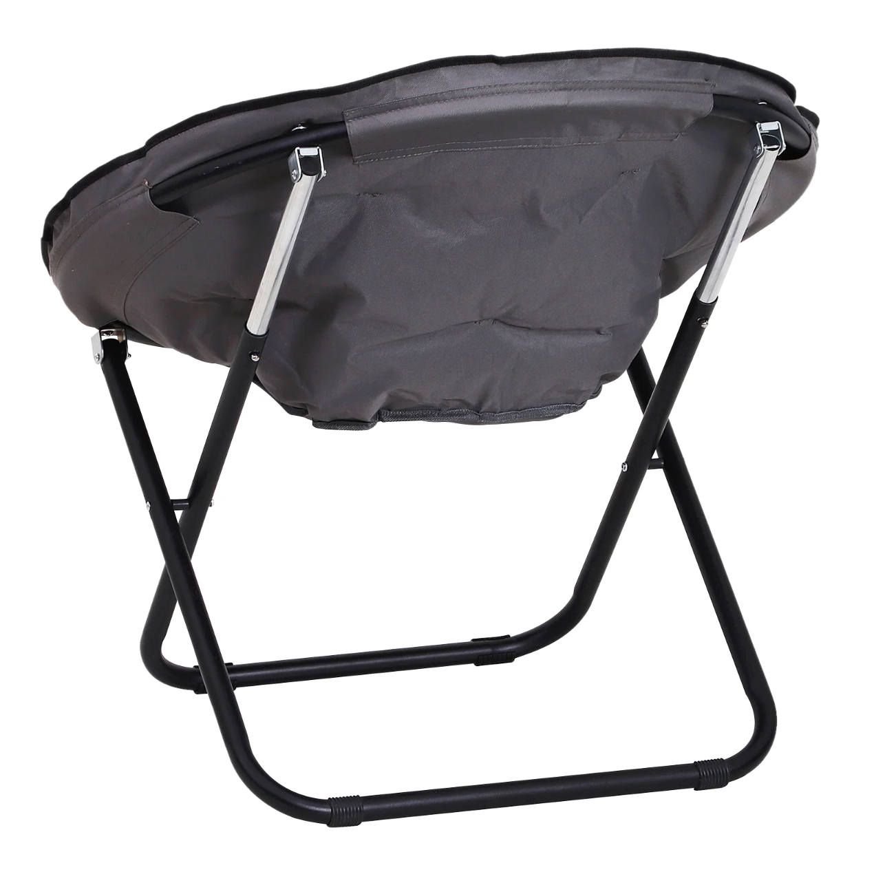 Nancy's Southgate Klapstoel - Campingstoel - Tuinstoel - Kuipstoel - Opvouwbaar - Rond - Grijs - 80 x 80 x 75 cm