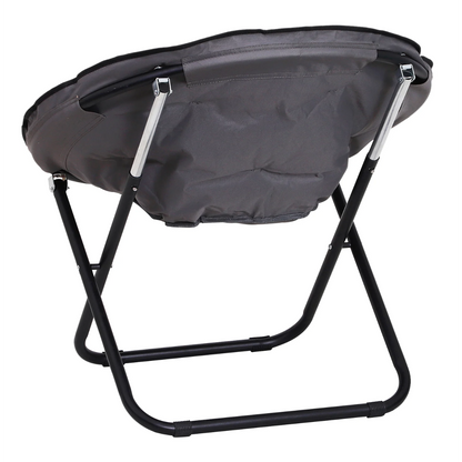 Nancy's Southgate Klapstoel - Campingstoel - Tuinstoel - Kuipstoel - Opvouwbaar - Rond - Grijs - 80 x 80 x 75 cm