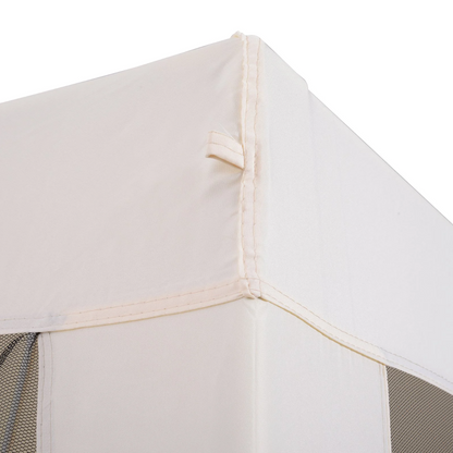 Nancy's Tualatin Partytent - Tuinpaviljoen - Zijwanden - Weerbestendig - Klamboe - Tent - Beige - 3 x 3 m