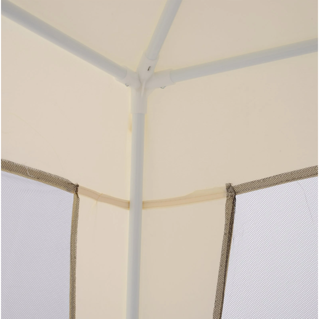 Nancy's Tualatin Partytent - Tuinpaviljoen - Zijwanden - Weerbestendig - Klamboe - Tent - Beige - 3 x 3 m