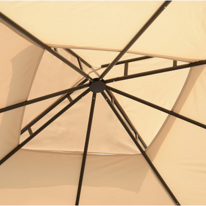 Nancy's Fridley Paviljoen - Partytent - Pergola - Weersbestendig - Zijwanden - Beige - Zwart - ± 300 x 300 cm