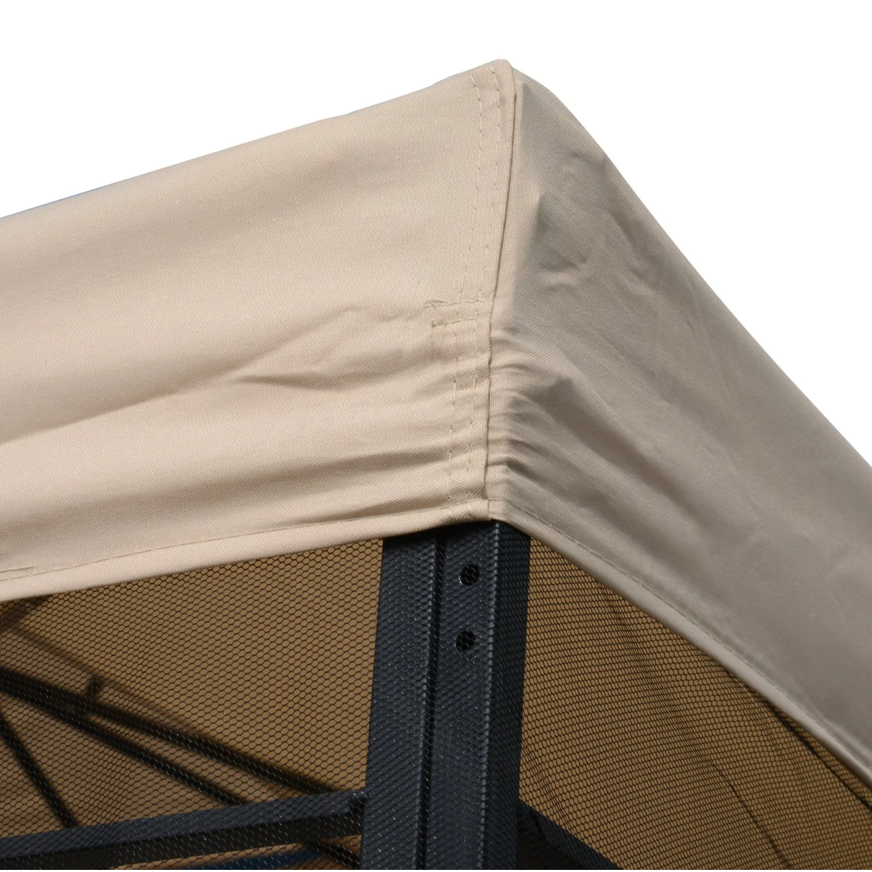 Nancy's Fridley Paviljoen - Partytent - Pergola - Weersbestendig - Zijwanden - Beige - Zwart - ± 300 x 300 cm