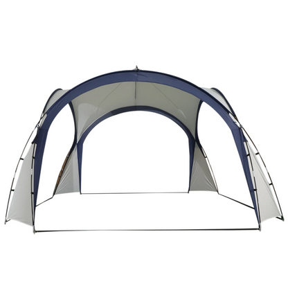 Nancy's Gladstone Party Tent - Garden Pavilion - Weatherproof - Fiberglass rod - Polyester - Cream - White - Blue - 350 x 350 cm