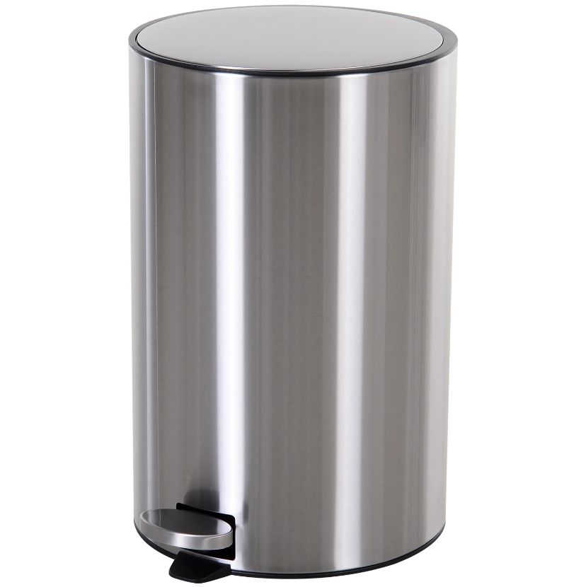 Nancy's Immokalee Prullenbak - Pedaalemmer - 12 L - Binnenemmer - Soft Close - RVS - 30.8 x 48.7 cm - Zilver
