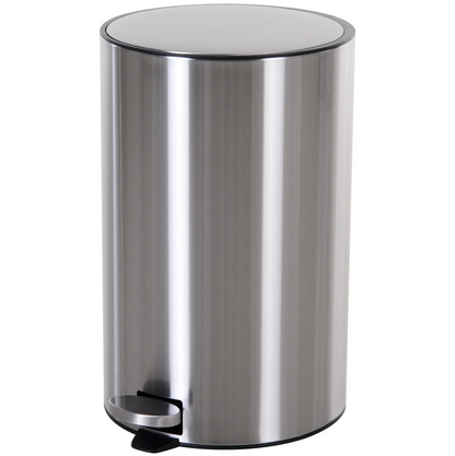 Nancy's Immokalee Prullenbak - Pedaalemmer - 12 L - Binnenemmer - Soft Close - RVS - 30.8 x 48.7 cm - Zilver