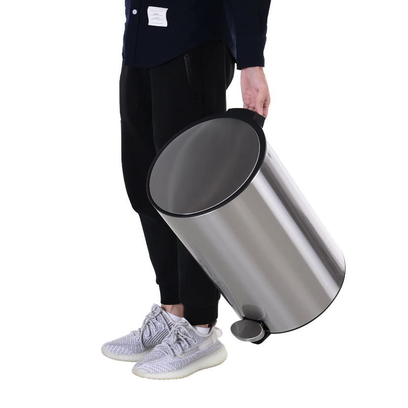 Nancy's Immokalee Prullenbak - Pedaalemmer - 12 L - Binnenemmer - Soft Close - RVS - 30.8 x 48.7 cm - Zilver