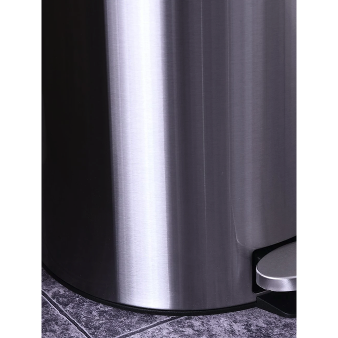 Nancy's Immokalee Prullenbak - Pedaalemmer - 12 L - Binnenemmer - Soft Close - RVS - 30.8 x 48.7 cm - Zilver