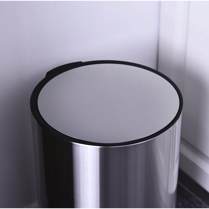 Nancy's Immokalee Prullenbak - Pedaalemmer - 12 L - Binnenemmer - Soft Close - RVS - 30.8 x 48.7 cm - Zilver