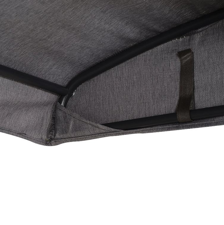Nancy's Lincolnia Swing Bench - 3-Seater - Garden Swing - Bench - Covered - Roof - Steel - Black/Gray - 200 x 115 x 168 cm