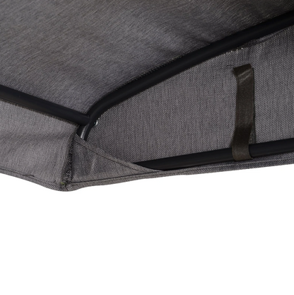 Nancy's Lincolnia Swing Bench - 3-Seater - Garden Swing - Bench - Covered - Roof - Steel - Black/Gray - 200 x 115 x 168 cm