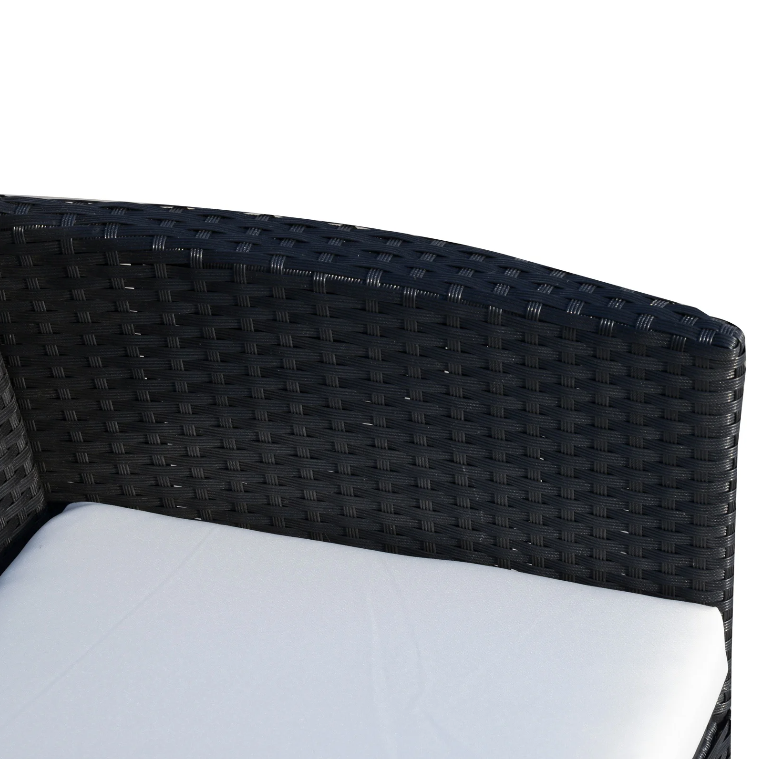 Nancy's Mukwonaga Tuinset - Bistroset - Loungeset - 3-delige Tuin Set - Rotan - Zwart