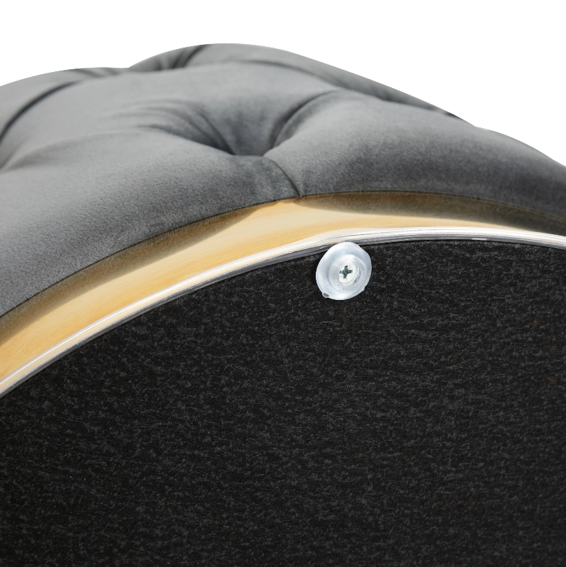 Nancy's Silverdale Hocker - Poef - Opbergruimte - Ottoman - Populierenhout - Antraciet - Grijs - ± 55 x 55 x 40 cm