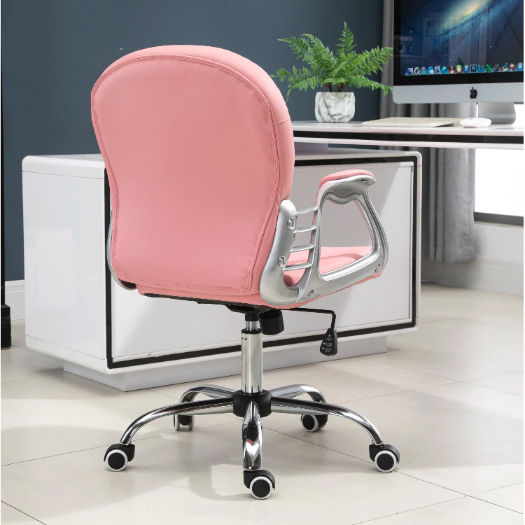 Nancy's Easley Bureaustoel - Directiestoel - Draaistoel - Ergonomisch - In Hoogte Verstelbaar - Roze