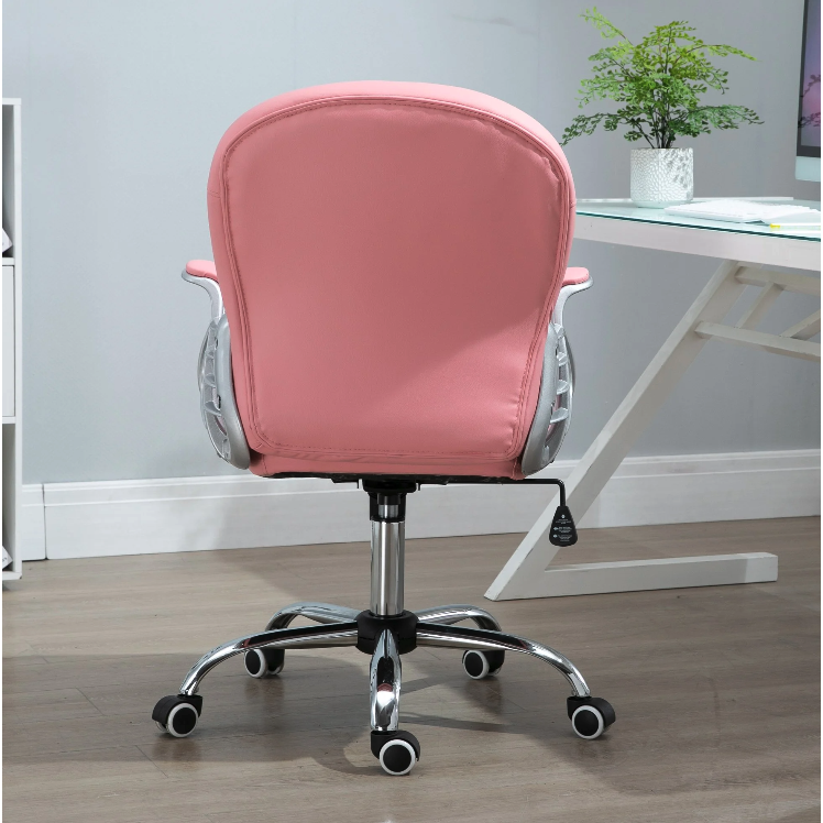 Nancy's Easley Bureaustoel - Directiestoel - Draaistoel - Ergonomisch - In Hoogte Verstelbaar - Roze