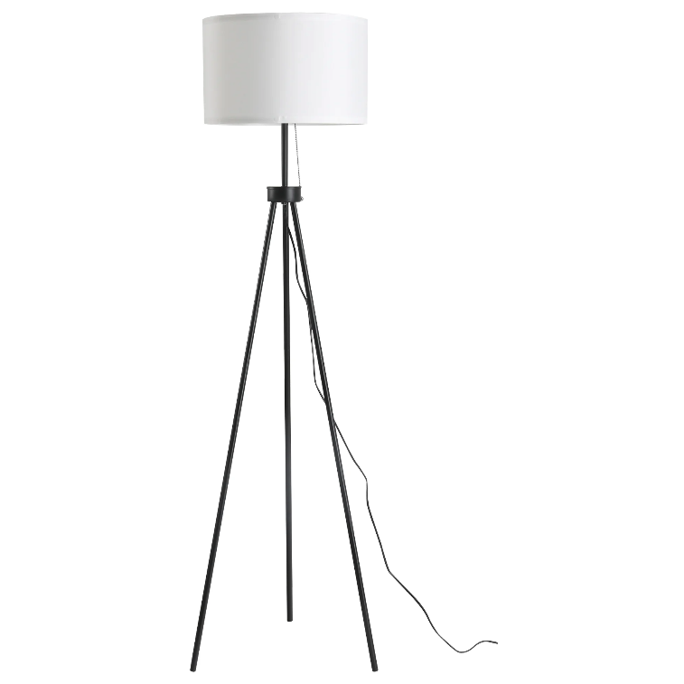 Nancy's DeBary Vloerlamp - Staande Lamp - Driepoots - E27 - Zwart - Staal