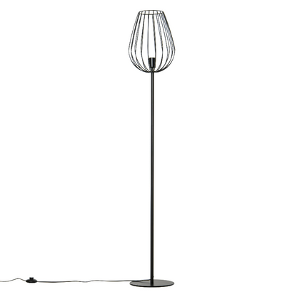Nancy's Neabsco Staande lamp retro industriële stijl met metalen kooi voor o.a. woonkamer slaapkamer kantoor metaal Ø27,5 x 159H cm