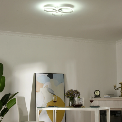 Nancy's Tukwila Plafondlamp - Modern Design Plafondlamp LED Licht Zilver + Wit
