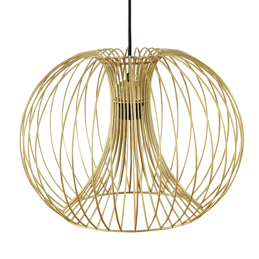 Nancy's Warrenville Hanglamp - Plafondlamp - Modern - E27 - 40W - Staal - Goud - 37 x 37 x 150 cm