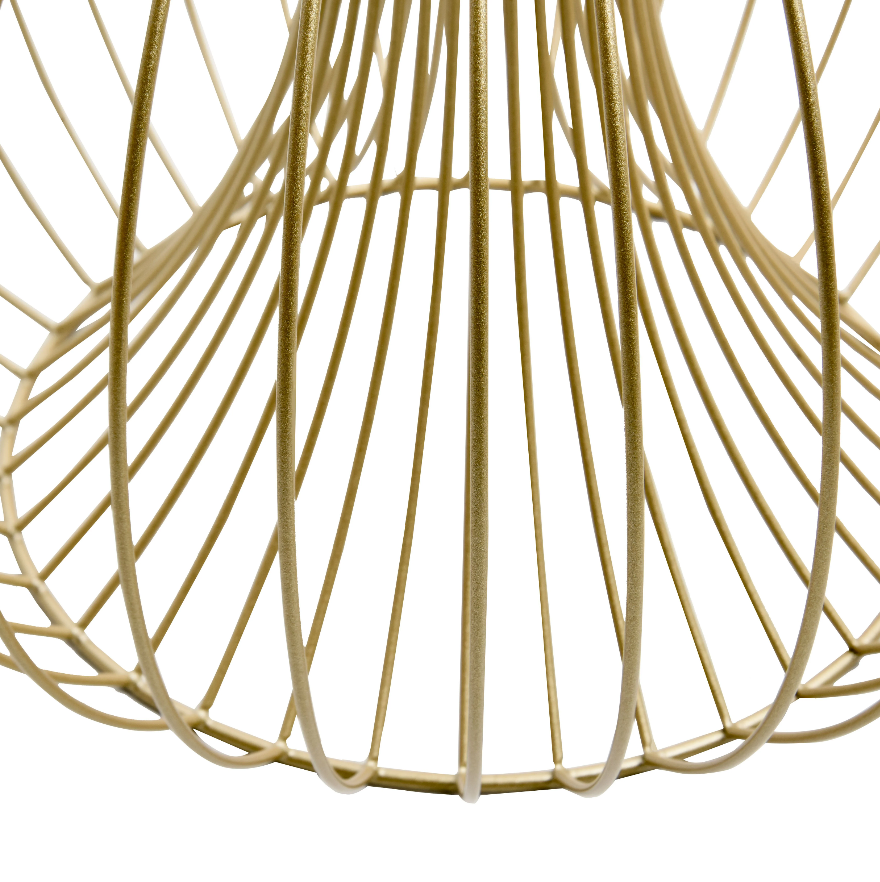 Nancy's Warrenville Hanglamp - Plafondlamp - Modern - E27 - 40W - Staal - Goud - 37 x 37 x 150 cm