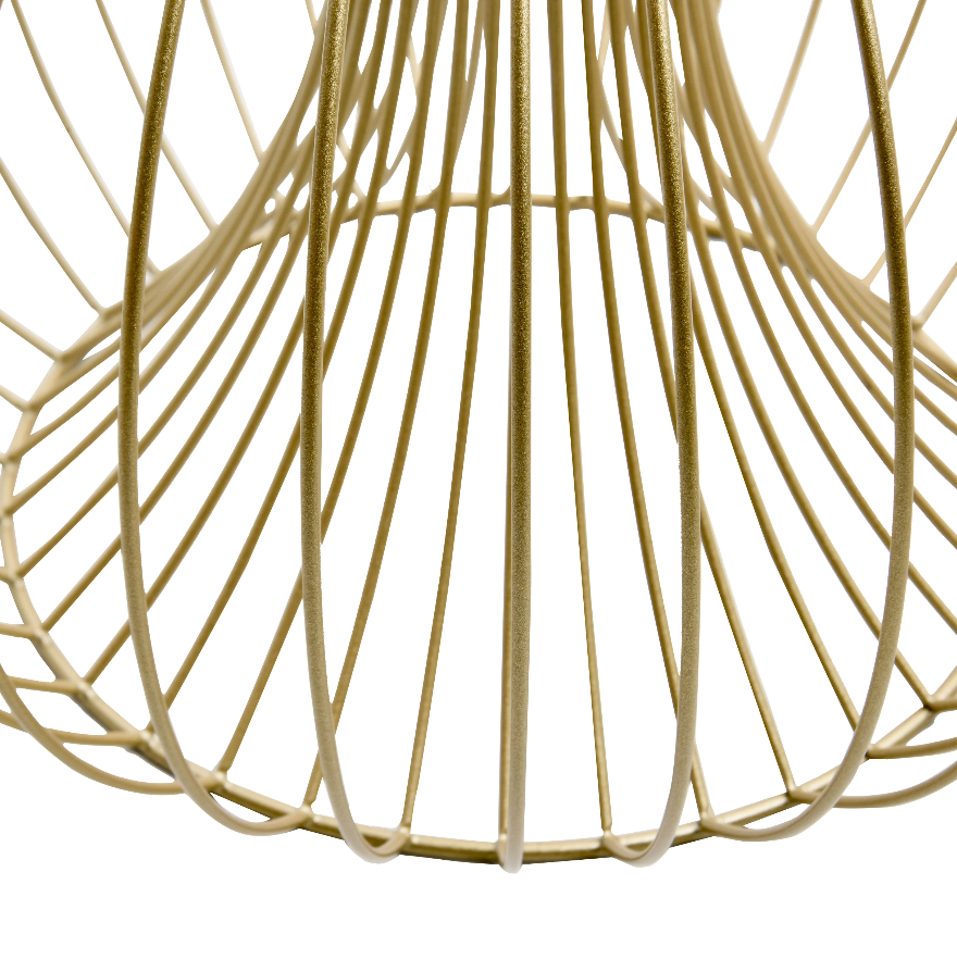 Nancy's Warrenville Hanglamp - Plafondlamp - Hangverlichting - Modern - E27 - 40W - Staal - Goud